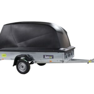 Juncar 310LM musta peräkärry kuomulla