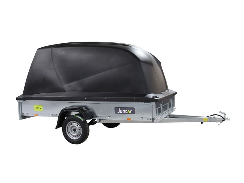 Juncar 310LM musta peräkärry kuomulla